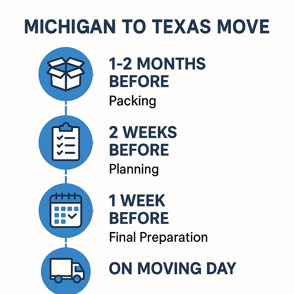 Michigan to Texas